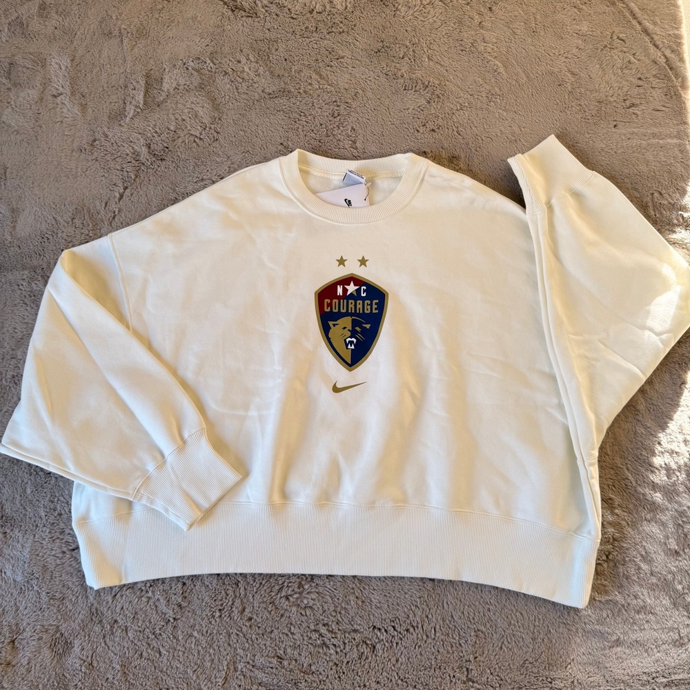 NWT Nike NTC Courage Phoenix Fleece Crew Sweatshirt Sail X-Large Oversized Fit